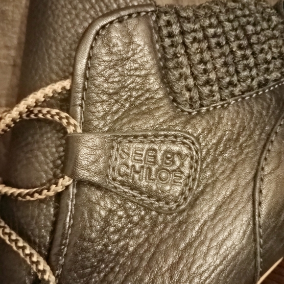 See by Chloe hi heel boots size 36 1/2 black leather . - Picture 6 of 13